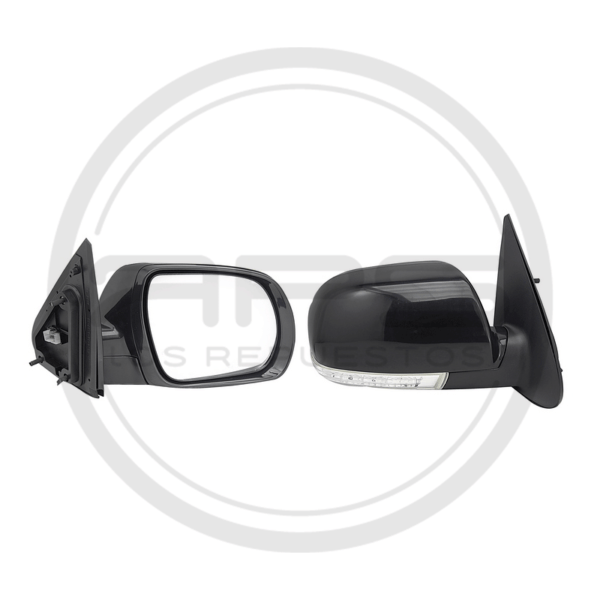 ESPEJO PUERTA DERECHA NEGRO ELECTRICO CON LUZ HYUNDAI SANTA FE MODELO 2010 AL 2013