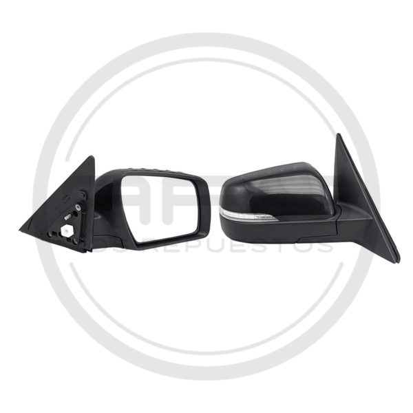 ESPEJO PUERTA DERECHA NEGRO ELECTRICO CON LUZ KIA SOUL MODELO 2015