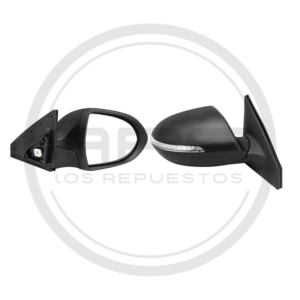 ESPEJO PUERTA DERECHO NEGRO ELECTRICO CON LUZ KIA SPORTAGE MODELO 2011