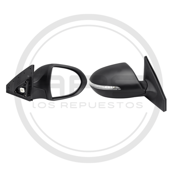 ESPEJO PUERTA DERECHO NEGRO ELECTRICO CON LUZ KIA SPORTAGE MODELO 2011
