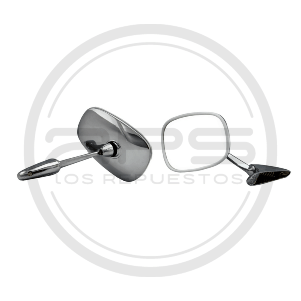 ESPEJO PUERTA IZQUIERDA CROMADO MANUAL RENAULT R12/R6 MODELO 1974