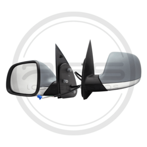 ESPEJO PUERTA IZQUIERDA NEGRO/CROMADO CON DESEMPAÑADOR VOLKSWAGEN AMAROK MODELO 2011 AL 2016