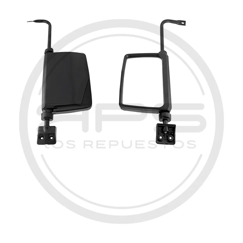 ESPEJO PUERTA IZQUIERDA NEGRO MANUAL LARGO MITSUBISHI MONTERO CUADRADO MODELO 1983