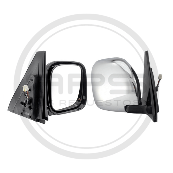 ESPEJO PUERTA DERECHA CROMADO ELECTRICO ABATIBLE MITSUBISHI MONTERO V73 MODELO 2003 AL 2007