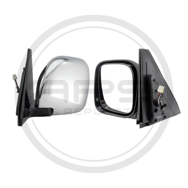 ESPEJO PUERTA IZQUIERDA CROMADO ELECTRICO ABATIBLE MITSUISHI MONTERO V73 MODELO 2003 AL 2007
