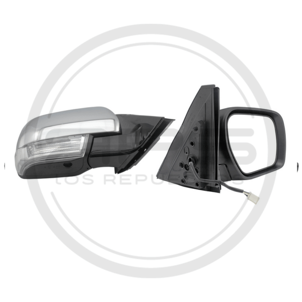 ESPEJO PUERTA DERECHA CROMADO ELECTRICO CON LUZ MITSUBISHI MONTERO V97 MODELO 2008 AL 2015