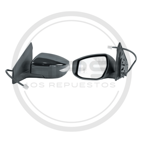 ESPEJO PUERTA IZQUIERDA NEGRO ELECTRICO CON LUZ Y DE NISSAN SENTRA B17 MODELO 2013 AL 2019