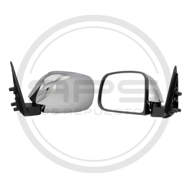 ESPEJO PUERTA IZQUIERDA CROMADO MANUAL 4X4 TOYOTA HILUX MODELO 1992 AL 1996