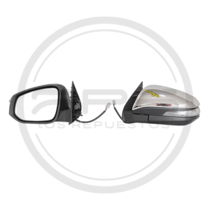 ESPEJO PUERTA IZQUIERDA CROMADO ELECTRICO CON LUZ- ABAT TOYOTA HILUX REVO MODELO 2016