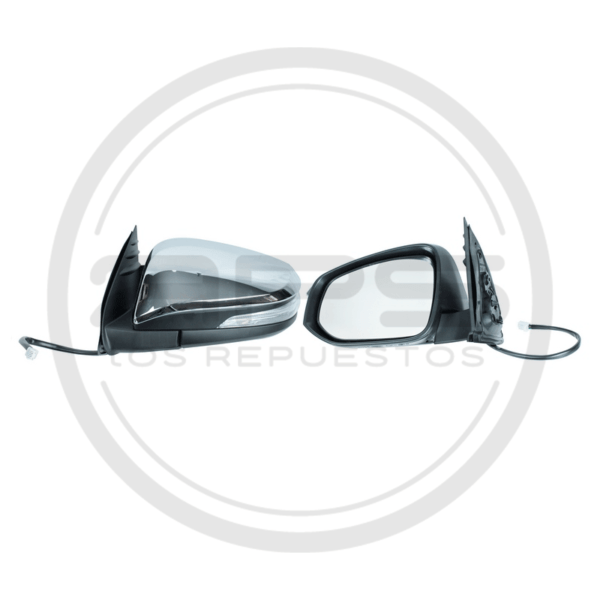 ESPEJO PUERTA IZQUIERDA CROMADO ELECTRICO CON LUZ - ABA TOYOTA HILUX REVO MODELO 2016