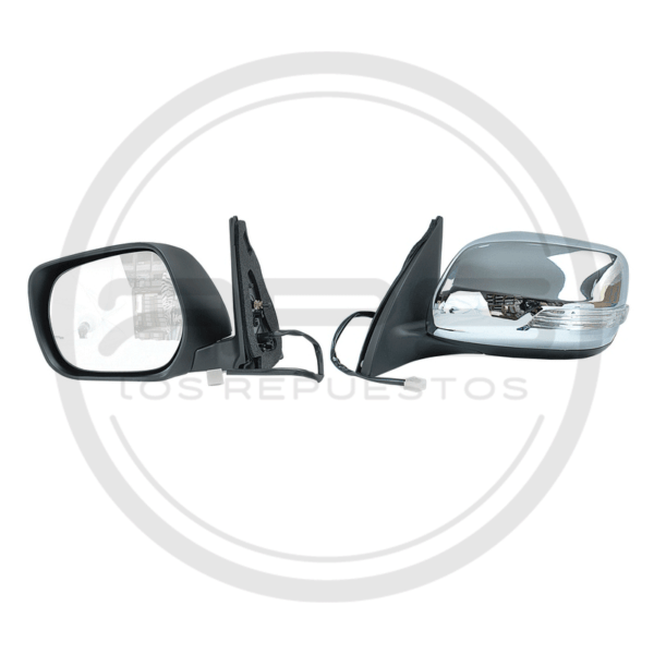 ESPEJO PUERTA IZQUIERDA CROMADO ELECTRICO CON LED TOYOTA LAND CRUISER PRADO FJ150 MODELO 2010 AL 2013