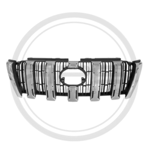 PERSIANA PLATA/NEGRA TIPO LUJO TOYOTA LAND CRUISER PRADO FJ150 MODELO 2014 AL 2017
