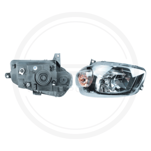 FAROLA IZQUIERDA FONDO NEGRO FIAT UNO MODELO 2009 AL 2014