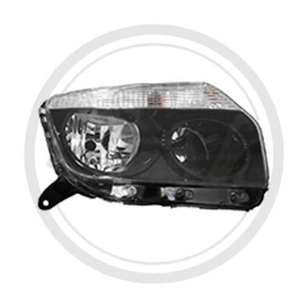 FAROLA DERECHA FONDO NEGRO RENAULT DUSTER MODELO 2011 AL 2015