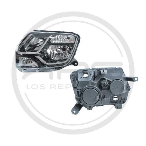 FAROLA IZQUIERDA NEGRA RENAULT DUSTER MODELO 2016 AL 2020