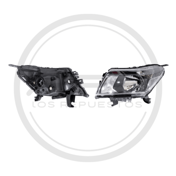 FAROLA IZQUIERDA NEGRA NISSAN FRONTIER NP300 MODELO 2015
