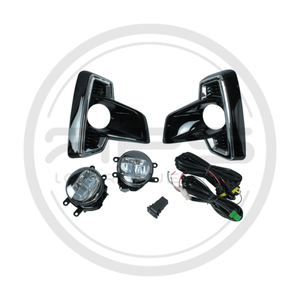 EXPLORADORA SET CON MOLDURA CROMADA LED BLANCA TOYOTA HILUX REVO MODELO 2019