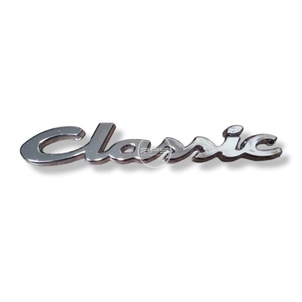 EMBLEMA CLASSIC CROMADO "RENAULT" SYMBOL LATERAL.