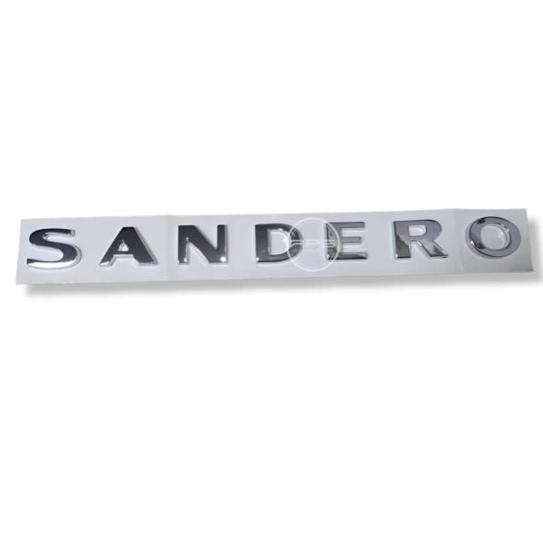 EMBLEMA SANDERO CROMADO "RENAULT" LETRA SUELTA.